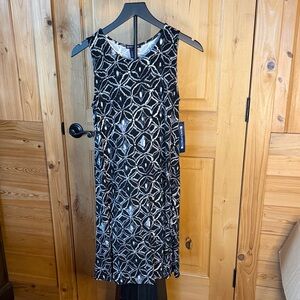 Architect Monochrome Geometric Midi Dress